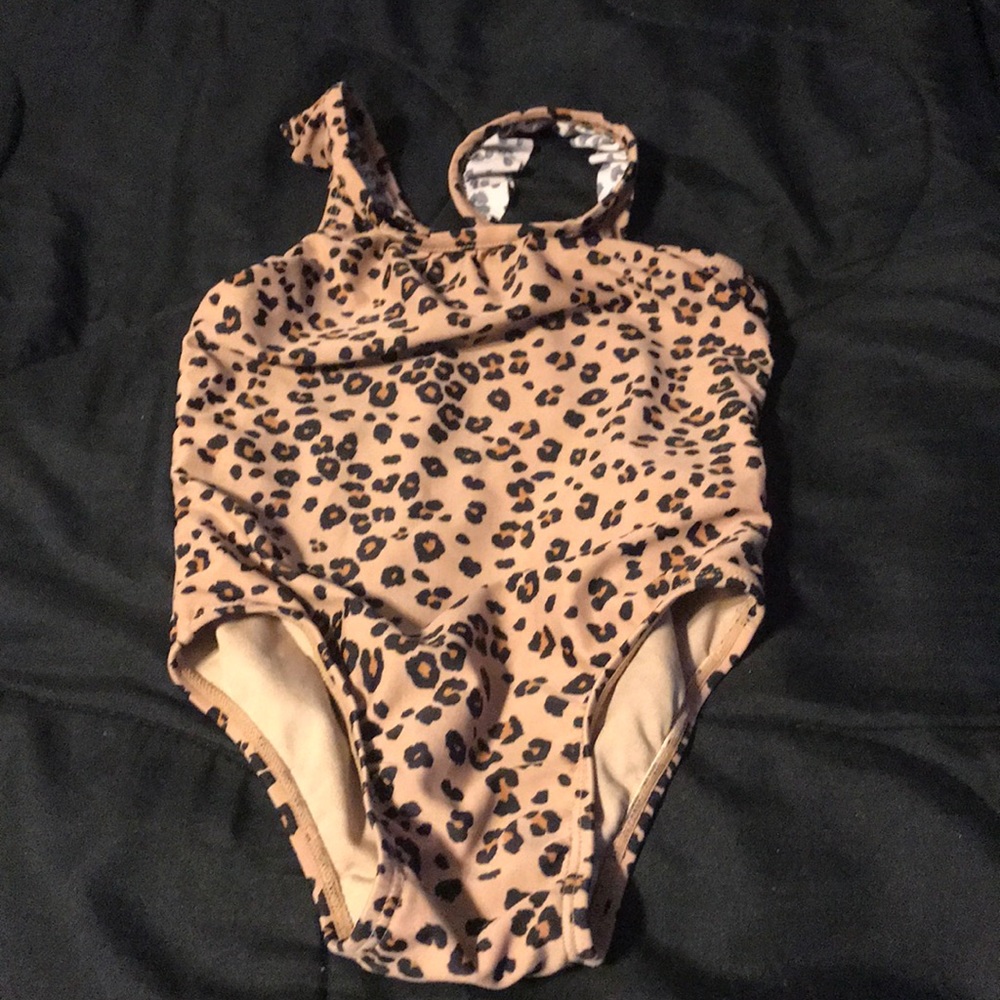 Kids 4t leopard swimsuit.